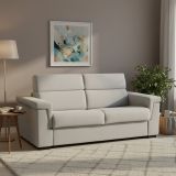 Divano letto 2 piazze grigio chiaro 225x95cm - Benedetto