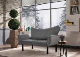 Divano letto 2 posti Aquilonis, Sofà trasformabile, Divanetto per ospiti, Poltrona letto contenitore, 140x65 h70 cm, Grigio