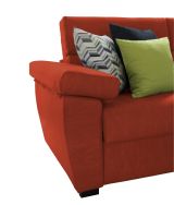 Divano Letto 2 Posti Arancione Sfoderabile Contenitore 185x95 cm, di Apertura a Ribalta Made in Italy - Seui