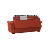 Divano Letto 2 Posti Arancione Sfoderabile Contenitore 185x95 cm, di Apertura a Ribalta Made in Italy - Seui