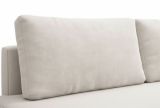 Divano Letto 2 Posti Beige Chiaro Contenitore Cuscini Sfoderabili 210x106 cm, Reclinabile - Brugnato