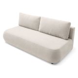 Divano Letto 2 Posti Beige Chiaro Contenitore Cuscini Sfoderabili 210x106 cm, Reclinabile - Brugnato