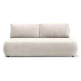 Divano Letto 2 Posti Beige Chiaro Contenitore Cuscini Sfoderabili 210x106 cm, Reclinabile - Brugnato