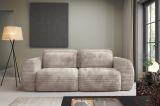 Divano Letto 2 Posti Beige Chiaro Contenitore di Apertura a Libro 266x121 cm, Reclinabile - Golgi