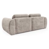 Divano Letto 2 Posti Beige Chiaro Contenitore di Apertura a Libro 266x121 cm, Reclinabile - Golgi