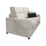 Divano Letto 2 Posti Beige Sfoderabile Contenitore 200x95 cm, di Apertura a Ribalta Made in Italy - Ecate