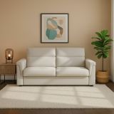 Divano Letto 2 Posti Beige Sfoderabile Contenitore 205x95 cm, di Apertura a Ribalta Made in Italy - Biscossi