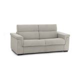 Divano Letto 2 Posti Beige Sfoderabile Contenitore 205x95 cm, di Apertura a Ribalta Made in Italy - Brusasco