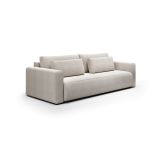 Divano Letto 2 Posti Bianco Contenitore di Apertura a Libro 240x105 cm, Reclinabile - Erbezzo