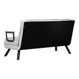 Divano Letto 2 Posti Bianco Contenitore Reclinabile 133x78 cm, Braccioli - Calvin