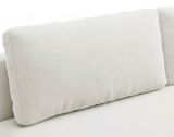 Divano Letto 2 Posti Bianco Crema Contenitore Cuscini Sfoderabili 210x106 cm, Reclinabile - Brugnato
