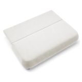 Divano Letto 2 Posti Bianco Crema Contenitore Cuscini Sfoderabili 210x106 cm, Reclinabile - Brugnato