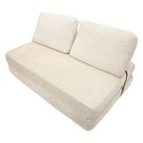 Divano Letto 2 Posti Bianco Reclinabile Apertura a Ribalta 150x100x80 h cm, Posti a Sedere 2 - Albayz
