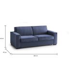 Divano letto 2 posti blu 200x95cm - Amapola