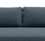 Divano Letto 2 Posti blu Contenitore Cuscini Sfoderabili 210x106 cm, Reclinabile - Brugnato