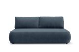 Divano Letto 2 Posti blu Contenitore Cuscini Sfoderabili 210x106 cm, Reclinabile - Brugnato