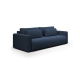 Divano Letto 2 Posti blu Contenitore di Apertura a Libro 240x105 cm, Reclinabile - Erbezzo