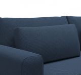 Divano Letto 2 Posti blu Contenitore di Apertura a Libro 240x105 cm, Reclinabile - Erbezzo