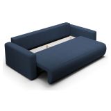 Divano Letto 2 Posti blu Contenitore di Apertura a Libro 240x105 cm, Reclinabile - Erbezzo
