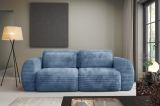 Divano Letto 2 Posti blu Contenitore di Apertura a Libro 266x121 cm, Reclinabile - Golgi