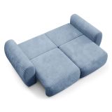 Divano Letto 2 Posti blu Contenitore di Apertura a Libro 266x121 cm, Reclinabile - Golgi