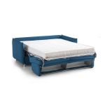 Divano Letto 2 Posti blu Sfoderabile Contenitore 180x95 cm, di Apertura a Ribalta Made in Italy - Trissino