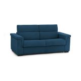 Divano Letto 2 Posti blu Sfoderabile Contenitore 205x95 cm, di Apertura a Ribalta Made in Italy - Brusasco