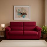 Divano letto 2 posti Contrada, 205x95 h100 cm, Rosso