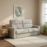 Divano letto 2 posti Ecate, 200x95 h100 cm, Grigio chiaro