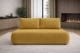 Divano Letto 2 Posti Giallo Contenitore Cuscini Sfoderabili 210x106 cm, Reclinabile - Brugnato