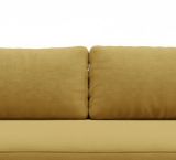 Divano Letto 2 Posti Giallo Contenitore Cuscini Sfoderabili 210x106 cm, Reclinabile - Brugnato