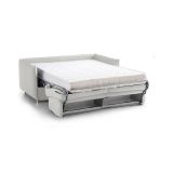 Divano Letto 2 Posti Grigio Chiaro Sfoderabile Contenitore 160x95 cm, di Apertura a Ribalta Made in Italy - Verceia