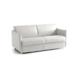 Divano Letto 2 Posti Grigio Chiaro Sfoderabile Contenitore 180x95 cm, di Apertura a Ribalta Made in Italy - Trovo
