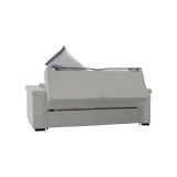 Divano Letto 2 Posti Grigio Chiaro Sfoderabile Contenitore 185x95 cm, di Apertura a Ribalta Made in Italy - Tenna