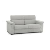 Divano Letto 2 Posti Grigio Chiaro Sfoderabile Contenitore 205x95 cm, Lavabile Made in Italy - Biscossi