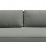 Divano Letto 2 Posti Grigio Contenitore Cuscini Sfoderabili 210x106 cm, Reclinabile - Brugnato