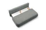 Divano Letto 2 Posti Grigio Contenitore Cuscini Sfoderabili 210x106 cm, Reclinabile - Brugnato