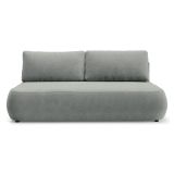 Divano Letto 2 Posti Grigio Contenitore Cuscini Sfoderabili 210x106 cm, Reclinabile - Brugnato