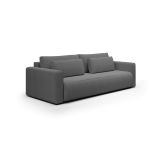 Divano Letto 2 Posti Grigio Contenitore di Apertura a Libro 240x105 cm, Reclinabile - Erbezzo