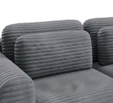 Divano Letto 2 Posti Grigio Contenitore di Apertura a Libro 266x121 cm, Reclinabile - Golgi