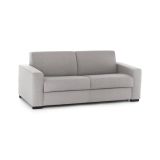 Divano Letto 2 Posti Grigio Sfoderabile Contenitore 160x95 cm, di Apertura Girevole - Alcatraz