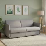 Divano Letto 2 Posti Grigio Sfoderabile Contenitore 180x95 cm, di Apertura a Ribalta Made in Italy - Trissino