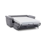 Divano Letto 2 Posti Grigio Sfoderabile Contenitore 185x95 cm, di Apertura a Ribalta Made in Italy - Seui