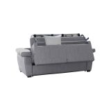 Divano Letto 2 Posti Grigio Sfoderabile Contenitore 185x95 cm, di Apertura a Ribalta Made in Italy - Seui