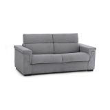 Divano Letto 2 Posti Grigio Sfoderabile Contenitore 205x95 cm, di Apertura a Ribalta Made in Italy - Biscossi