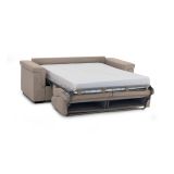 Divano Letto 2 Posti Grigio Tortora Sfoderabile Contenitore 185x95 cm, di Apertura a Ribalta Made in Italy - Tenna