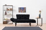 Divano letto 2 posti nero 155x70cm - Guchol