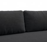 Divano Letto 2 Posti Nero Contenitore Cuscini Sfoderabili 210x106 cm, Reclinabile - Brugnato