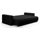 Divano Letto 2 Posti Nero Contenitore di Apertura a Libro 240x105 cm, Reclinabile - Erbezzo