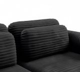 Divano Letto 2 Posti Nero Contenitore di Apertura a Libro 266x121 cm, Reclinabile - Golgi